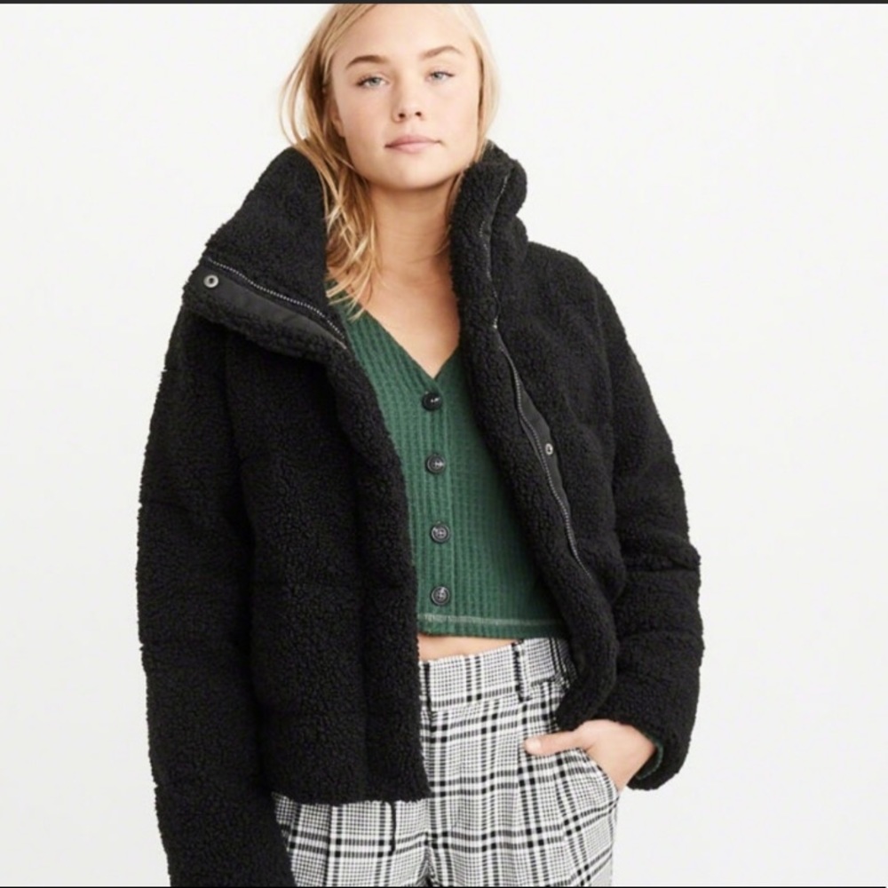 Abercrombie and Fitch Sherpa Ultra Mini Puffer